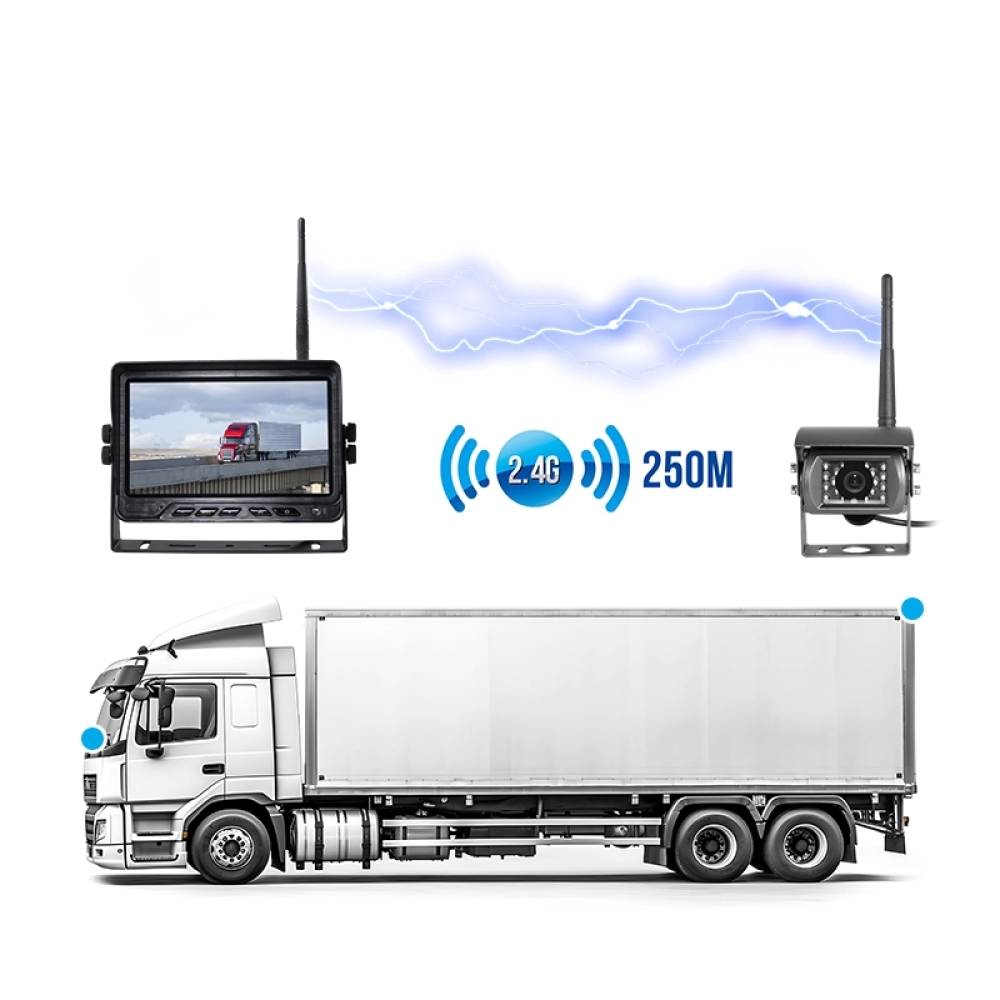 7 inch Monitor with 2.4GHz Wireless Blind Spot Camera Monitoring System (SF-7002XW)